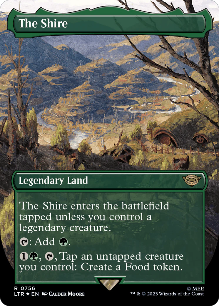 FOIL The Shire (Borderless) (Surge Foil) (LTR-756) - The Lord of the Rings: Tales of Middle-earth - Magic The Gathering