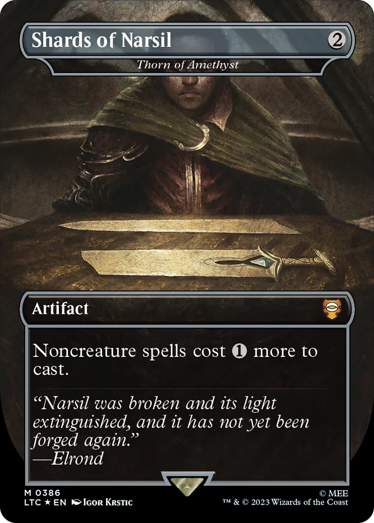 FOIL Shards of Narsil - Thorn of Amethyst (Surge Foil) (LTC-386) - Tales of Middle-earth Commander - Magic The Gathering