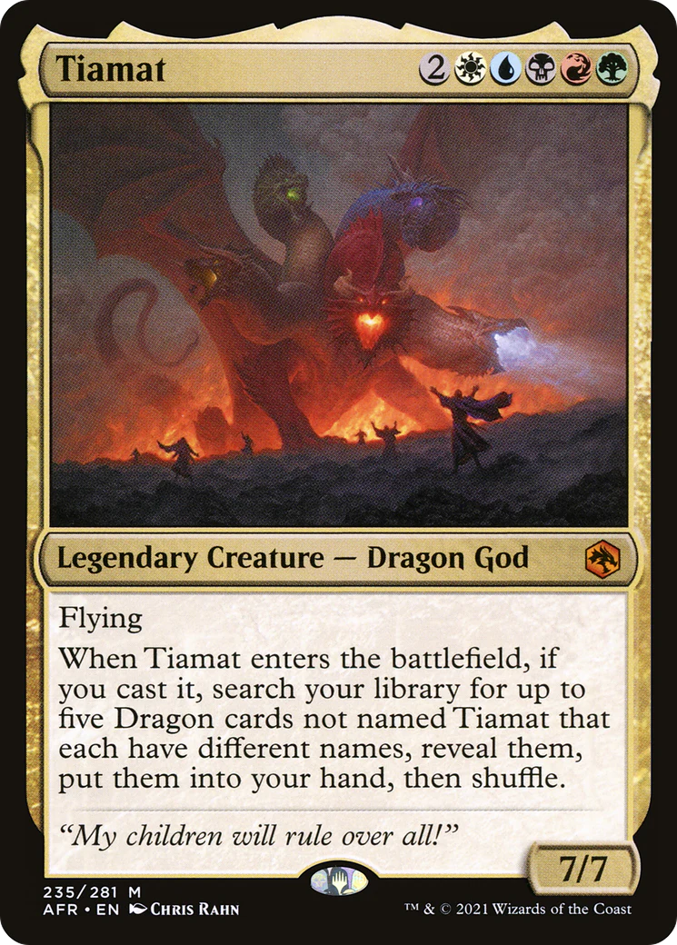 FOIL Tiamat (AFR-235) - Adventures in the Forgotten Realms - Magic The Gathering
