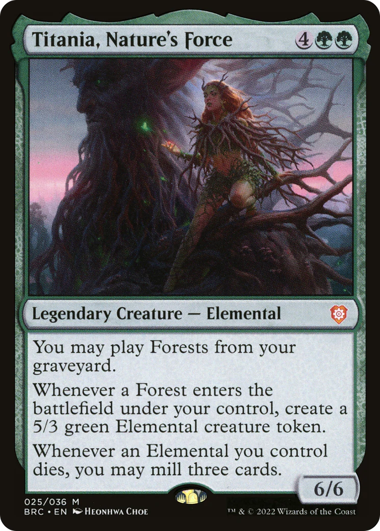 FOIL Titania, Nature's Force (BRC-025) - The Brothers' War Commander - Magic The Gathering