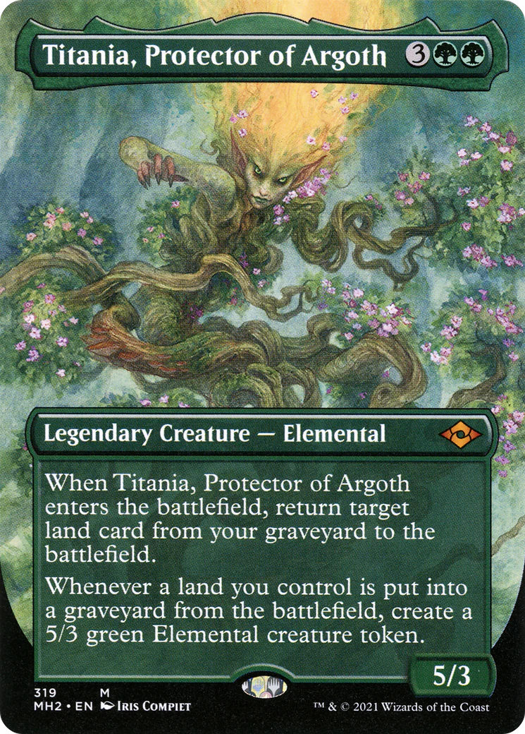 Titania, Protector of Argoth (Borderless) (MH2-319) - Modern Horizons 2 - Magic The Gathering