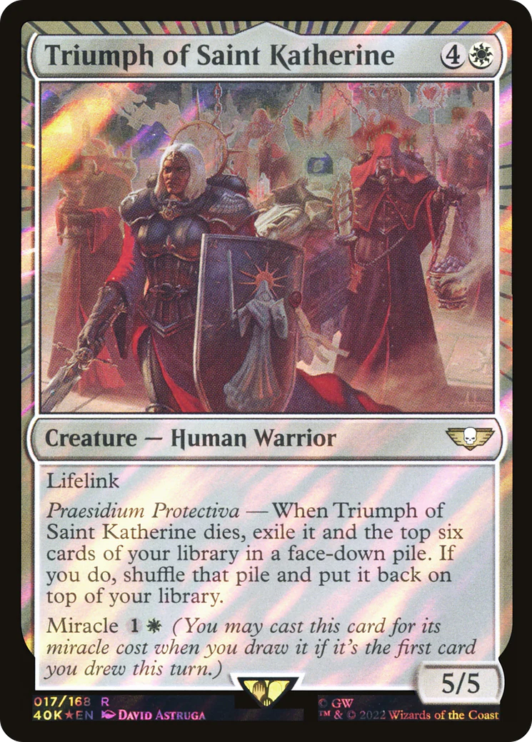 FOIL Triumph of Saint Katherine (Surge Foil) (40K-017) - Warhammer 40,000 Commander - Magic The Gathering