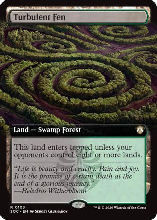 Turbulent Fen (Extended Art) (SOC-103) - Commander: Secrets of Strixhaven - Magic The Gathering
