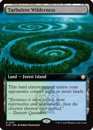 Turbulent Wilderness (Extended Art) (SOC-107) - Commander: Secrets of Strixhaven - Magic The Gathering