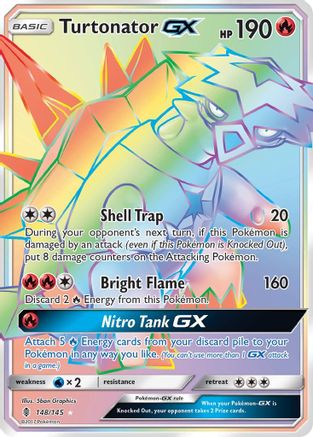 Turtonator-GX 148/145 - Guardians Rising Pokemon Holofoil