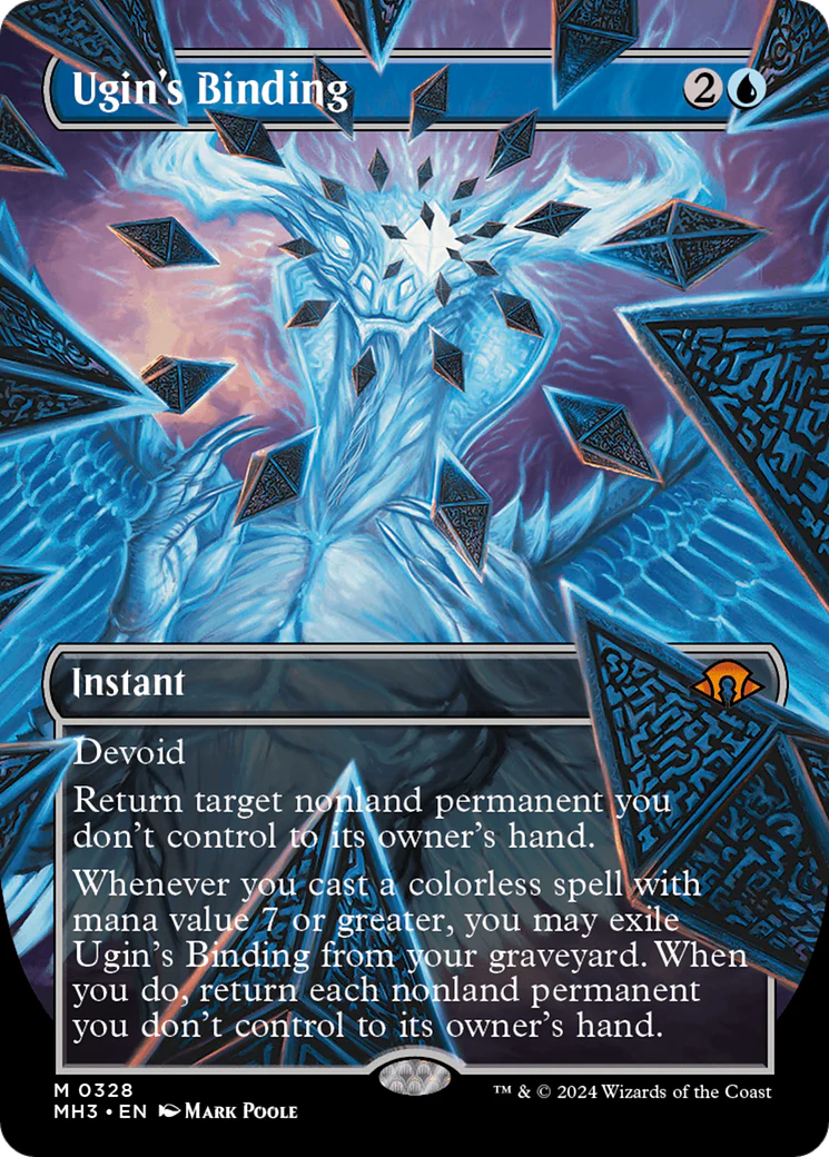 FOIL Ugin's Binding (Borderless) (MH3-328) - Modern Horizons 3 - Magic The Gathering