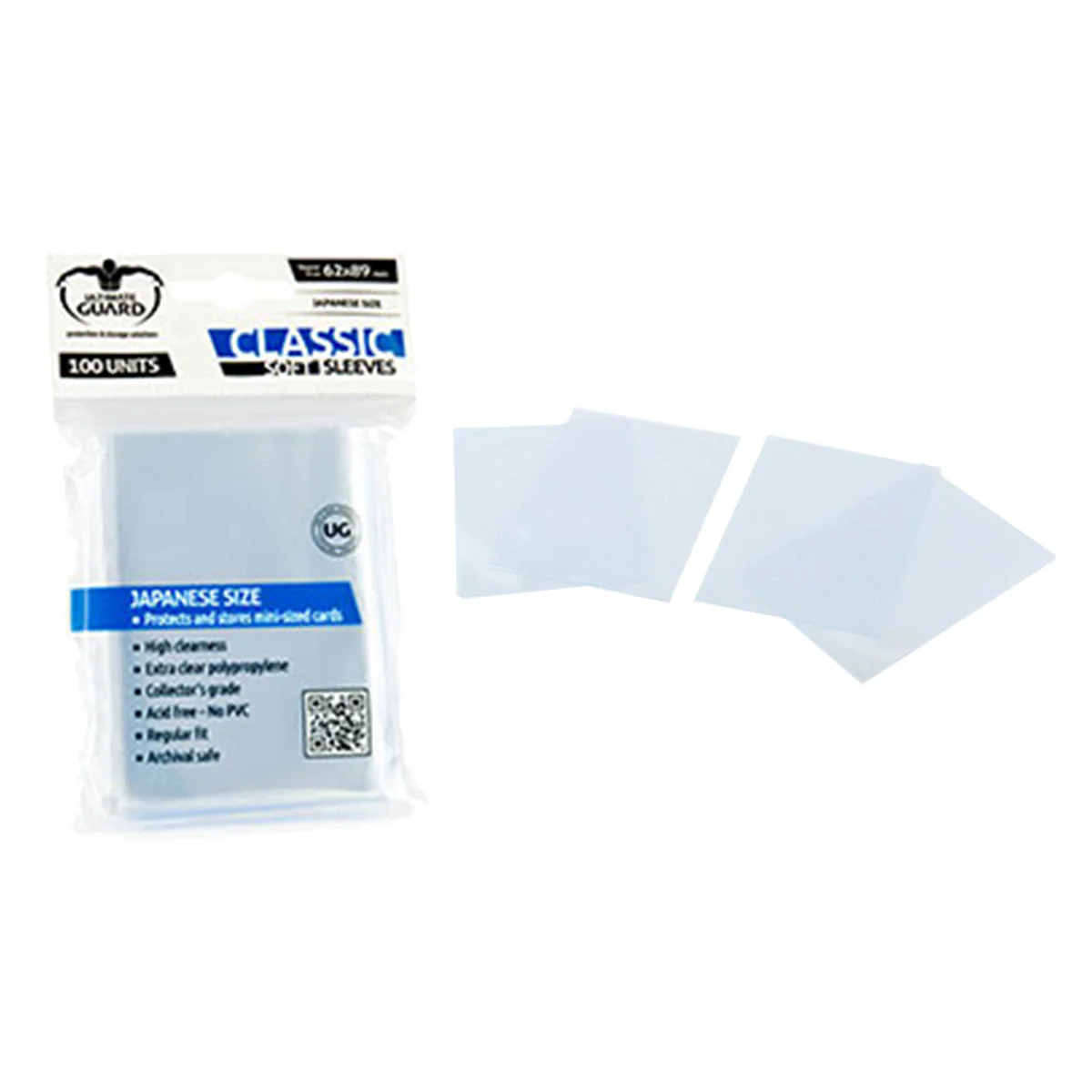 Ultimate Guard Classic Soft Sleeves Japanese Size Transparent 100ct - Image 3