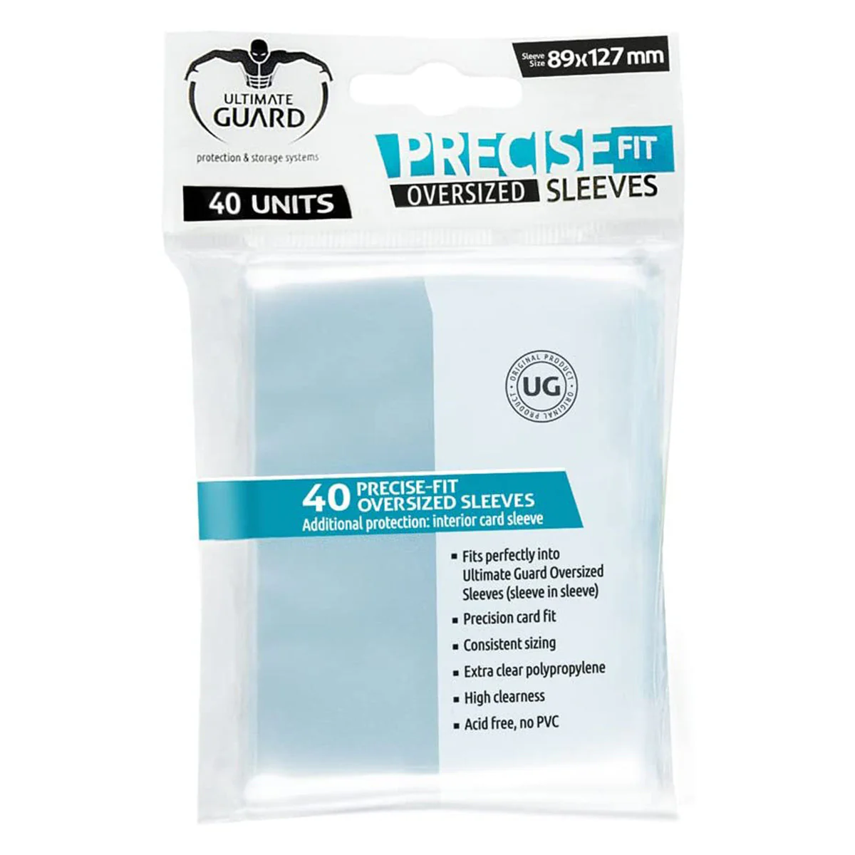 Ultimate Guard Precise-Fit Sleeves Oversized Transparent 40ct - Image 2