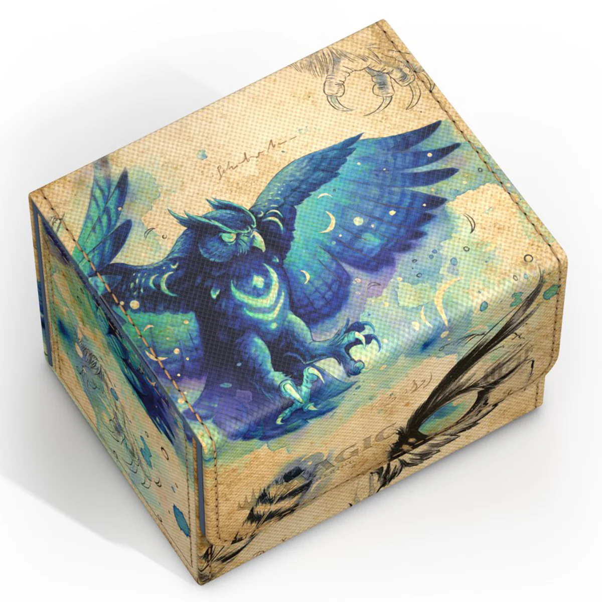 Ultimate Guard Sidewinder 100+ Xenoskin Deck Box - MTG Bloomburrow - Maha, Its Feathers Night - Image 3