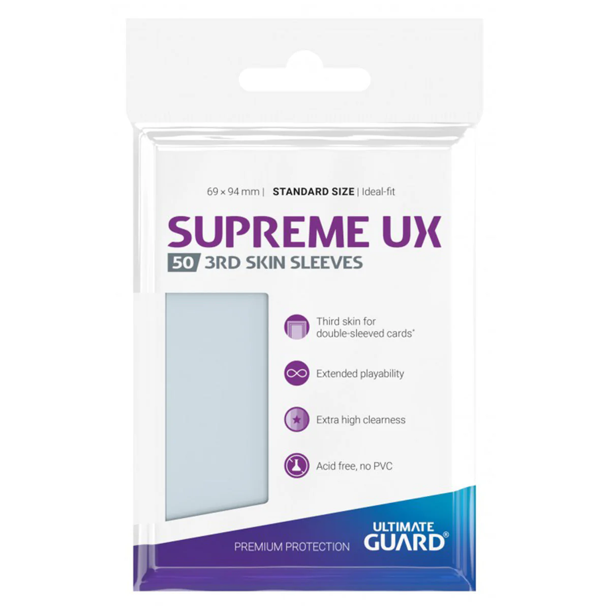 Ultimate Guard Supreme UX 3rd Skin Sleeves 50ct 69x94 mm - Image 2