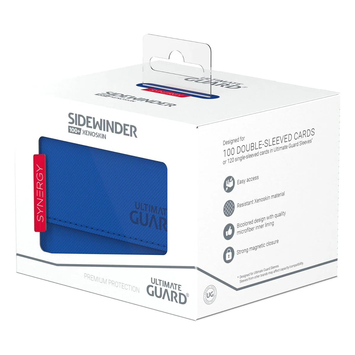 Ultimate Guard Synergy Sidewinder 100+ Blue/Red Deck Box - Image 2