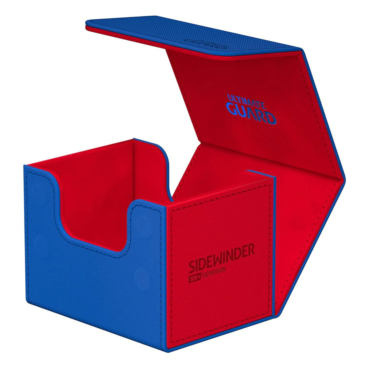 Ultimate Guard Synergy Sidewinder 100+ Blue/Red Deck Box - Image 5