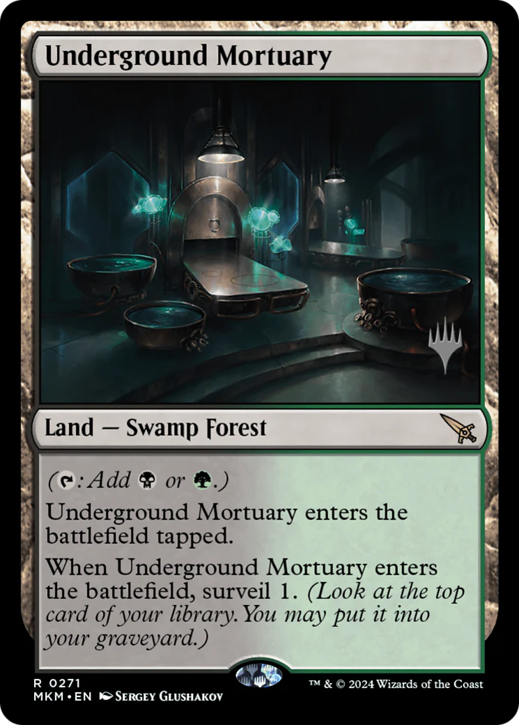 FOIL Underground Mortuary (PPMKM-271P) - Murders at Karlov Manor Promos - Magic The Gathering