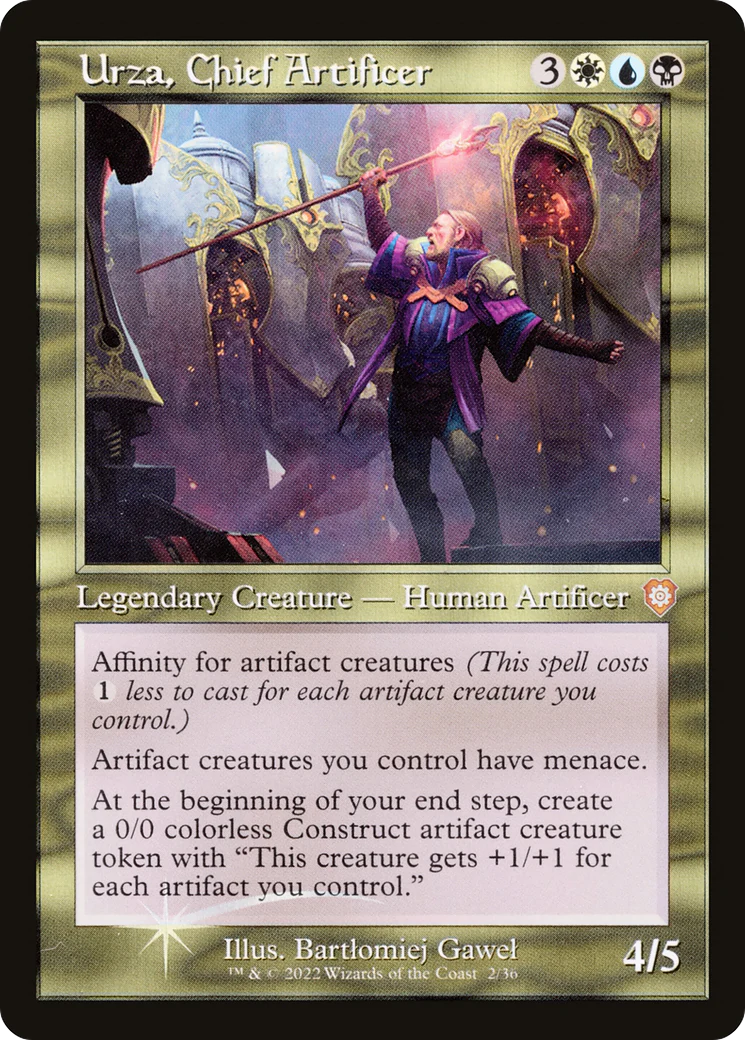 Urza, Chief Artificer (Retro Frame) (BRC-002) - The Brothers' War Commander - Magic The Gathering