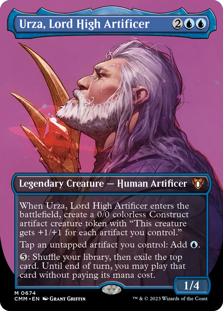 FOIL Urza, Lord High Artificer (Borderless) (CMM-674) - Commander Masters - Magic The Gathering