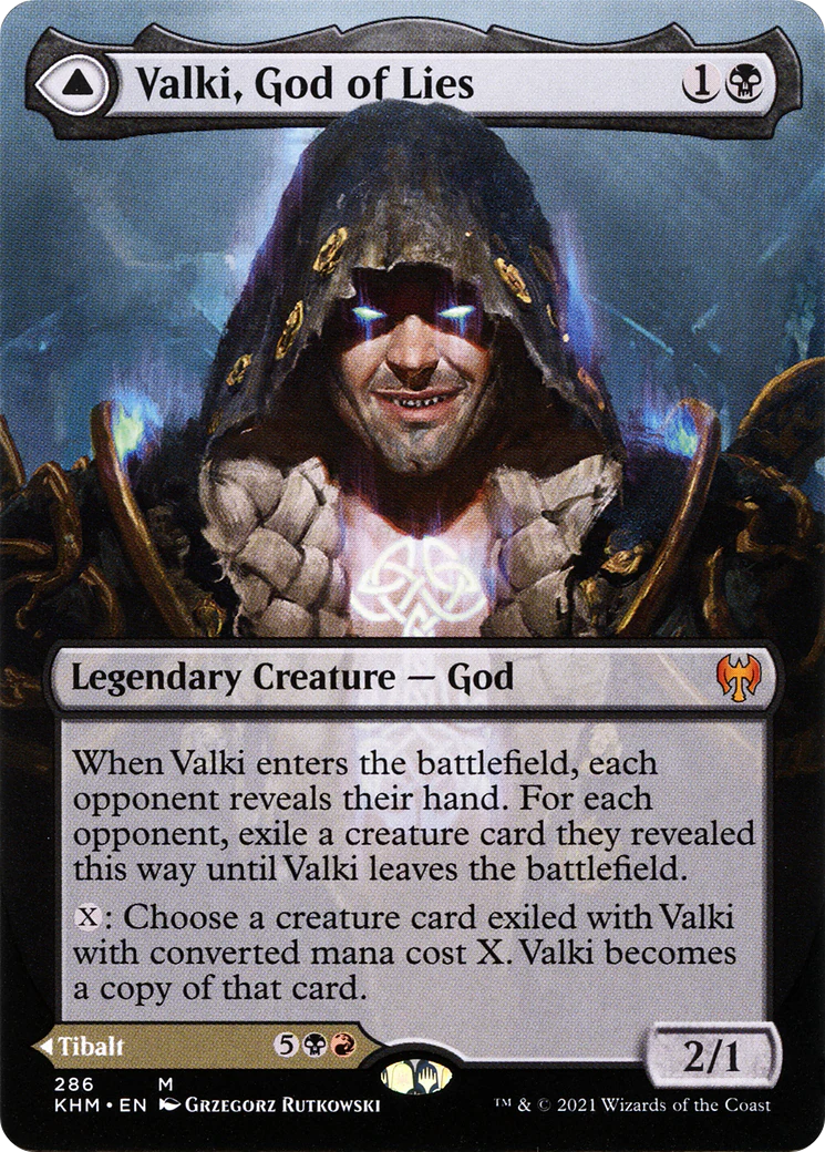 FOIL Valki, God of Lies (Borderless) (KHM-286) - Kaldheim - Magic The Gathering