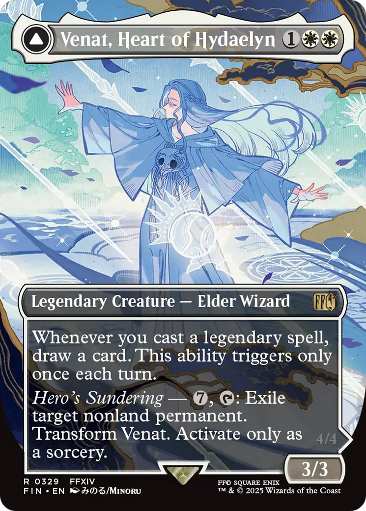 FOIL Venat, Heart of Hydaelyn // Hydaelyn, the Mothercrystal (FIN-329) - FINAL FANTASY - Magic The Gathering