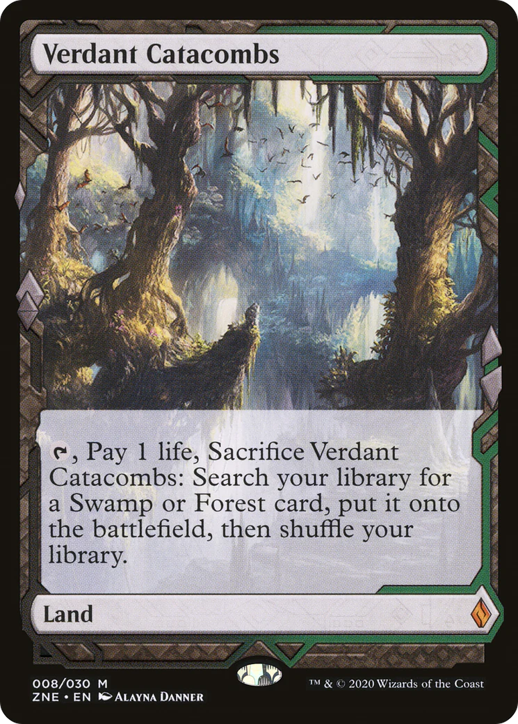 FOIL Verdant Catacombs (ZNE-008) - Zendikar Rising Expeditions - Magic The Gathering