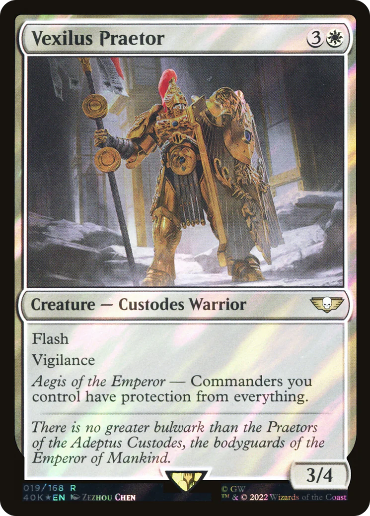 FOIL Vexilus Praetor (Surge Foil) (40K-019) - Warhammer 40,000 Commander - Magic The Gathering