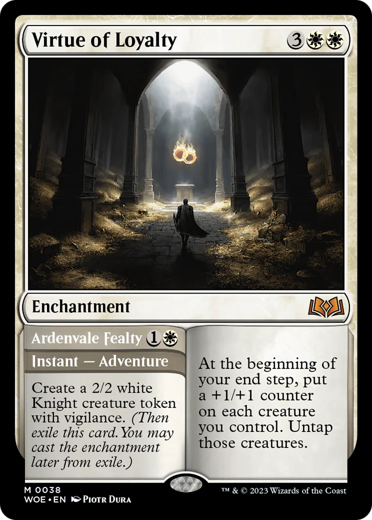 FOIL Virtue of Loyalty (WOE-038) - Wilds of Eldraine - Magic The Gathering