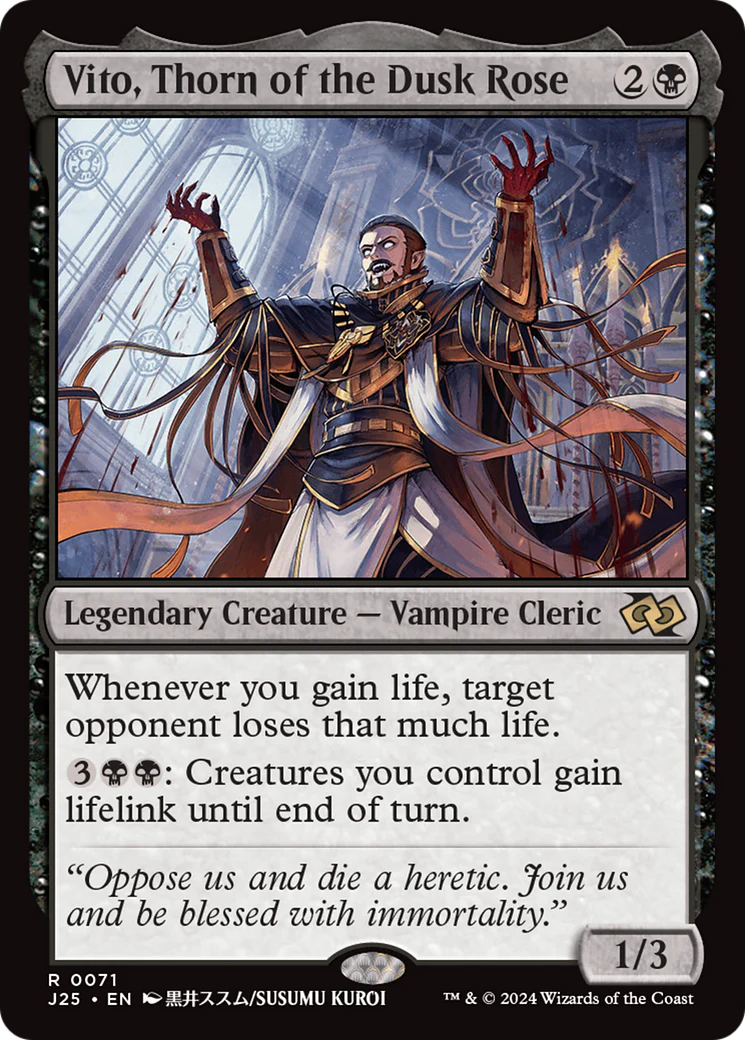 Vito, Thorn of the Dusk Rose (J25-071) - Foundations Jumpstart - Magic The Gathering