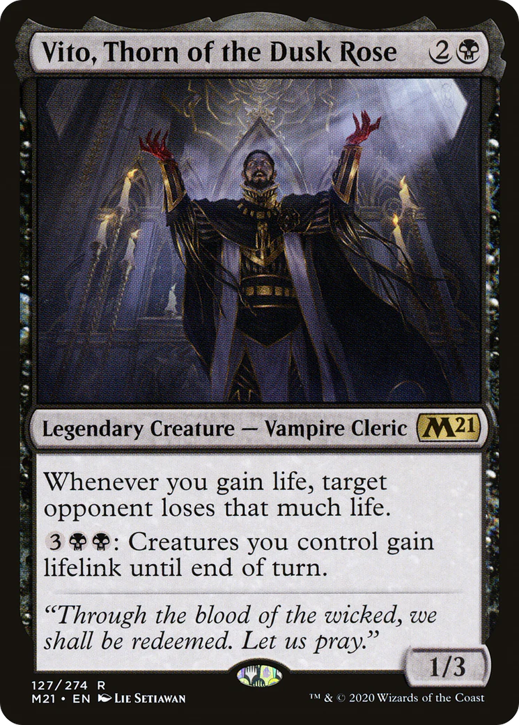 FOIL Vito, Thorn of the Dusk Rose (M21-127) - Core Set 2021 - Magic The Gathering