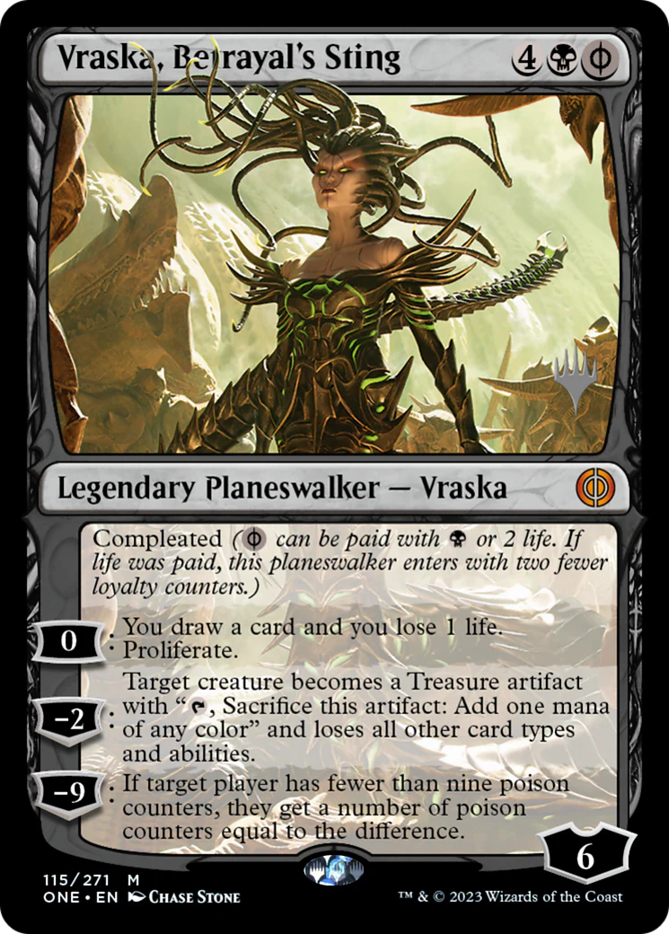 FOIL Vraska, Betrayal's Sting (PPONE-115P) - Phyrexia: All Will Be One Promos - Magic The Gathering