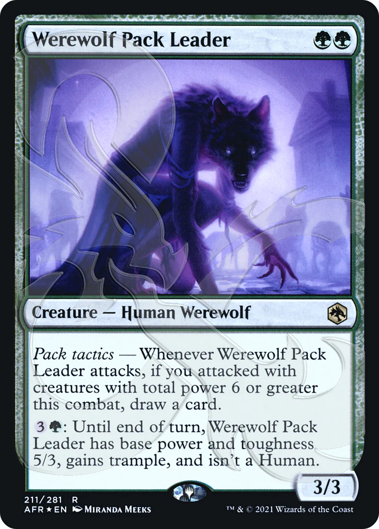 FOIL Werewolf Pack Leader (AFR&-211A) - Adventures in the Forgotten Realms Promos - Magic The Gathering
