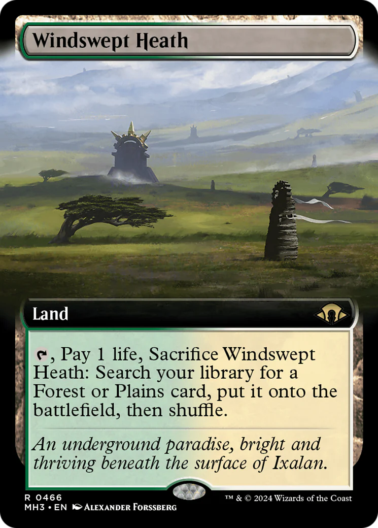 FOIL Windswept Heath (Extended Art) (MH3-466) - Modern Horizons 3 - Magic The Gathering