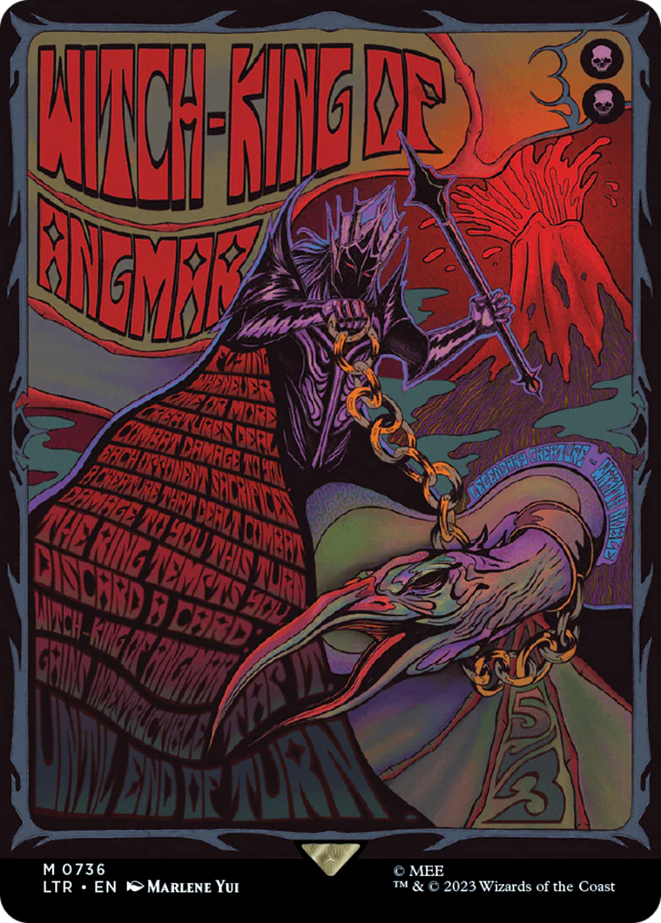 FOIL Witch-king of Angmar (Borderless Poster) (LTR-736) - The Lord of the Rings: Tales of Middle-earth - Magic The Gathering