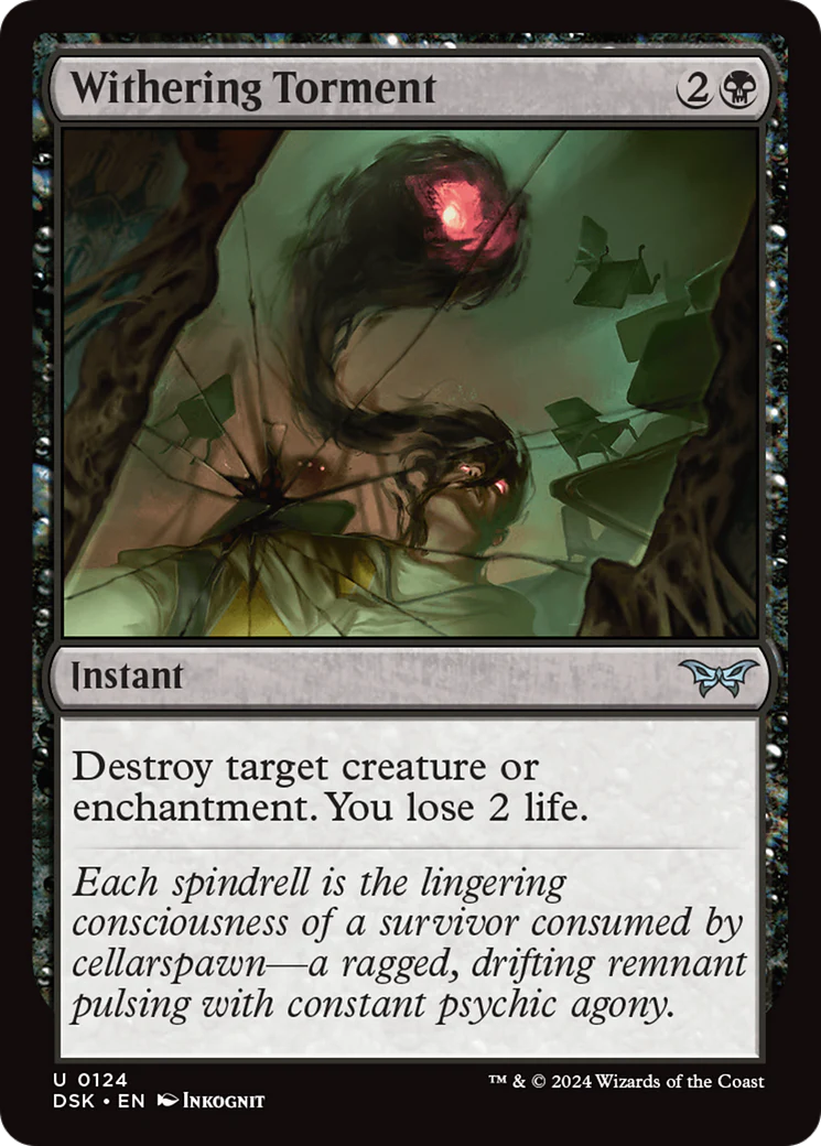 FOIL Withering Torment (DSK-124) - Duskmourn: House of Horror - Magic The Gathering