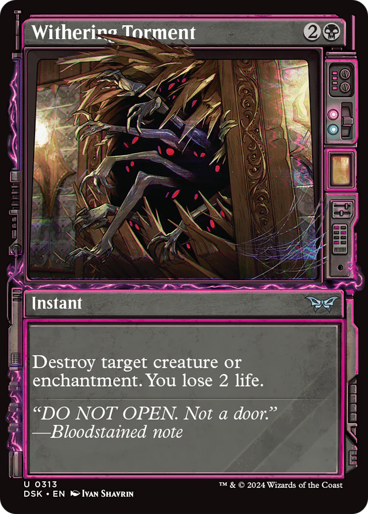 FOIL Withering Torment (DSK-313) - Duskmourn: House of Horror - Magic The Gathering
