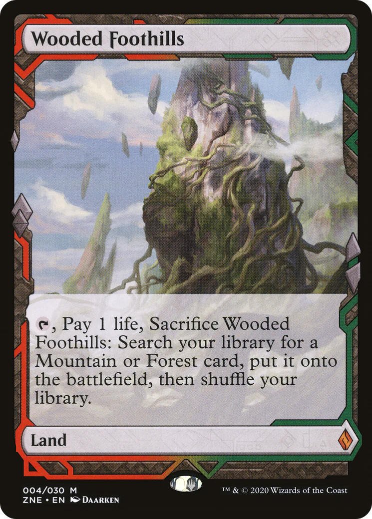 Wooded Foothills (ZNE-004) - Zendikar Rising Expeditions - Magic The Gathering