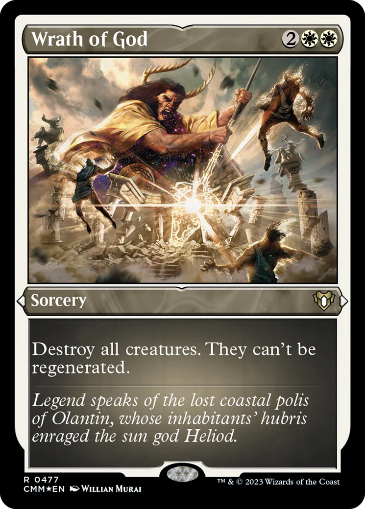 ETCHED FOIL Wrath of God (CMM-477) - Commander Masters - Magic The Gathering