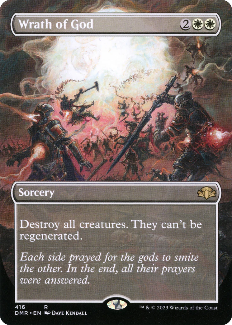 FOIL Wrath of God (Borderless) (DMR-416) - Dominaria Remastered - Magic The Gathering
