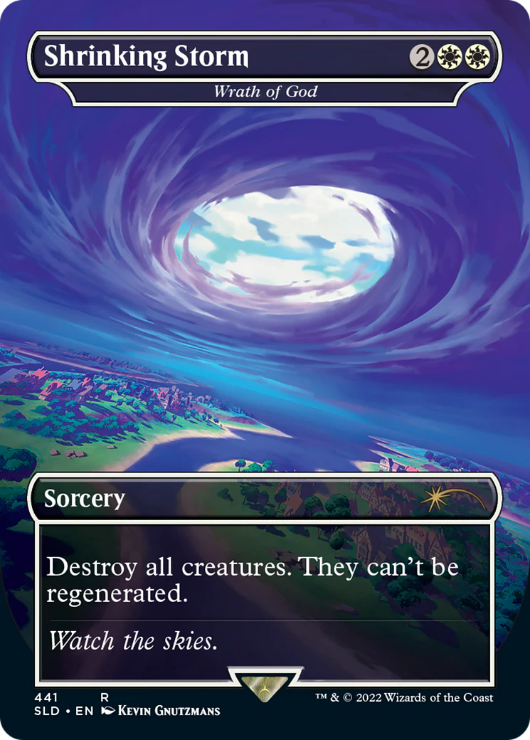 FOIL Shrinking Storm - Wrath of God (SLD-441) - Secret Lair Drop - Magic The Gathering