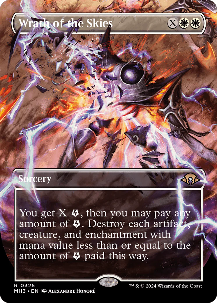 FOIL Wrath of the Skies (Borderless) (MH3-325) - Modern Horizons 3 - Magic The Gathering