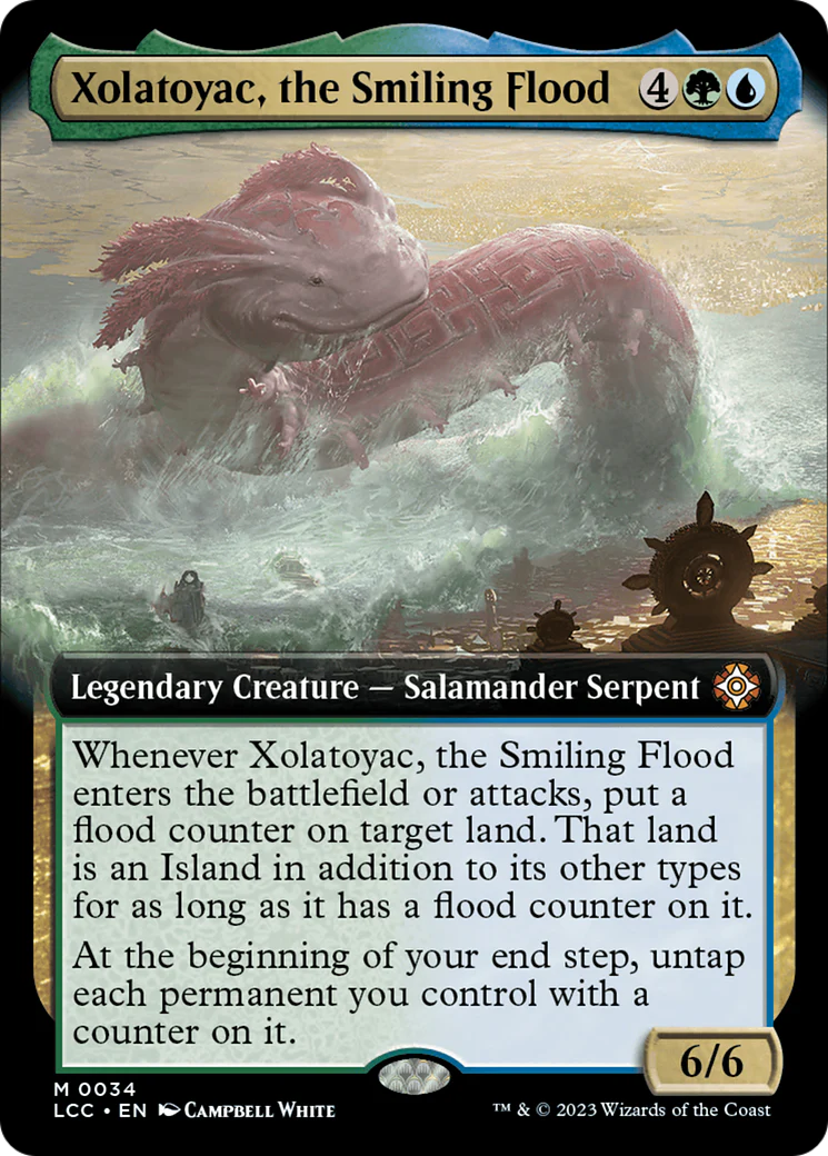 FOIL Xolatoyac, the Smiling Flood (Extended Art) (LCC-034) - The Lost Caverns of Ixalan Commander - Magic The Gathering