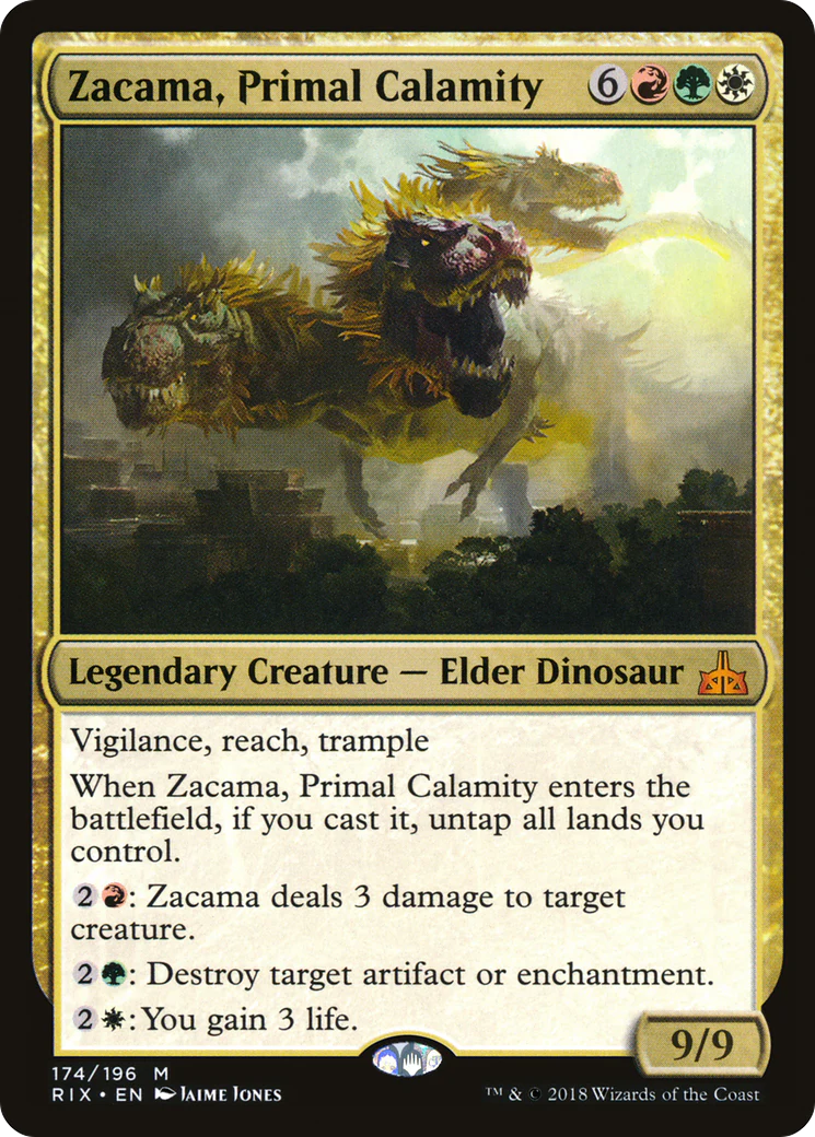 FOIL Zacama, Primal Calamity (RIX-174) - Rivals of Ixalan - Magic The Gathering
