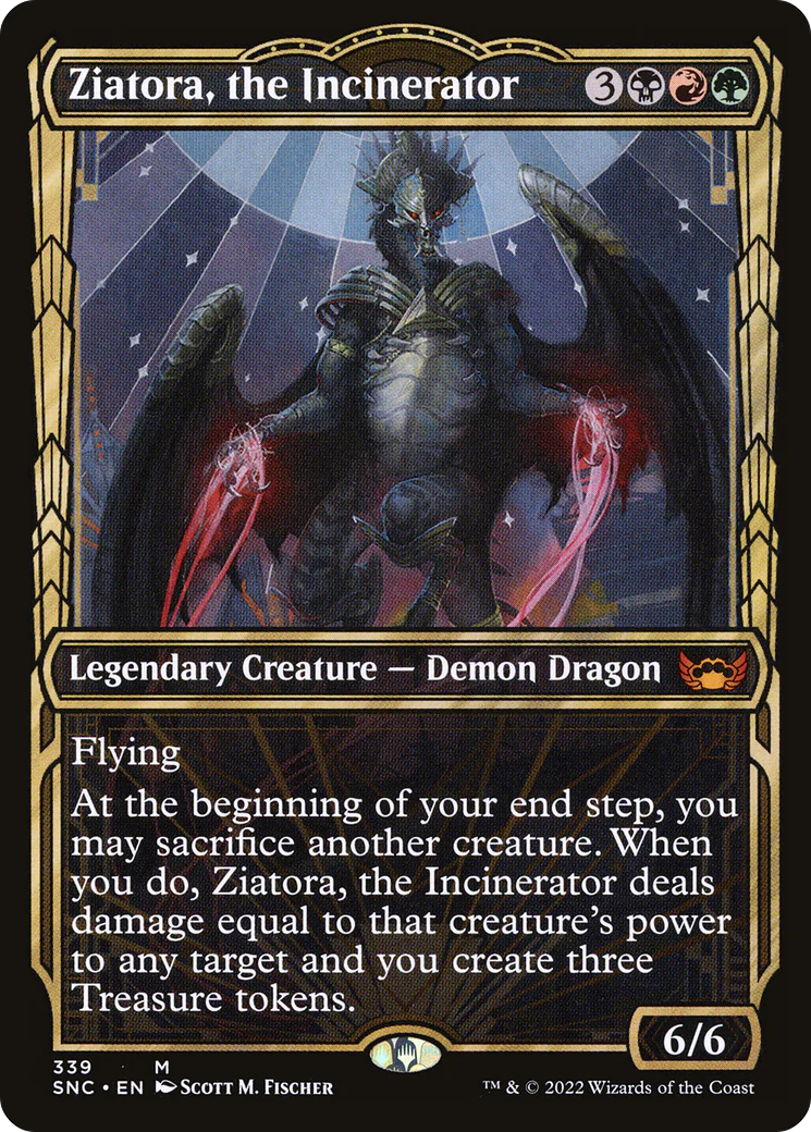 FOIL Ziatora, the Incinerator (Showcase) (SNC-339) - Streets of New Capenna - Magic The Gathering