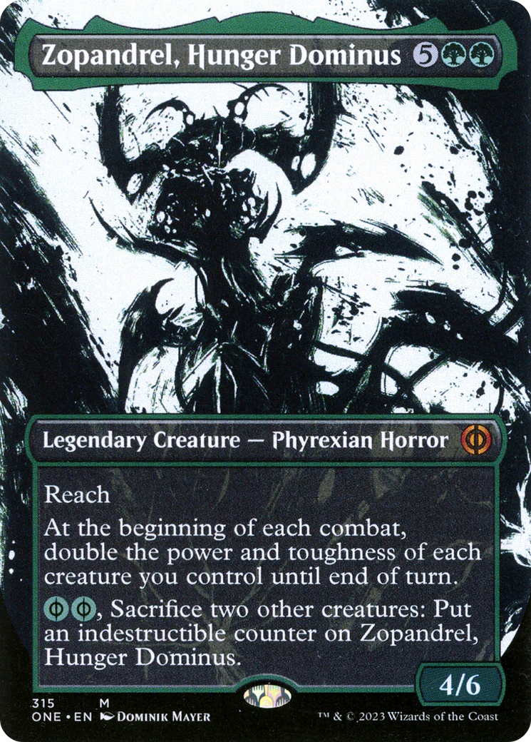 FOIL Zopandrel, Hunger Dominus (Showcase) (ONE-315) - Phyrexia: All Will Be One - Magic The Gathering
